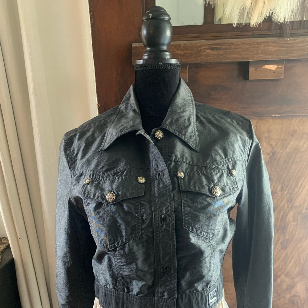 Versace jeans couture metallic jacket